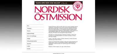 Nordisk Östmission startsida 2021