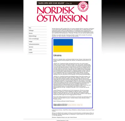 Nordisk Östmission startsida 2024