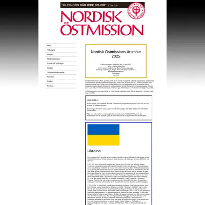 Nordisk Östmission startsida 2025