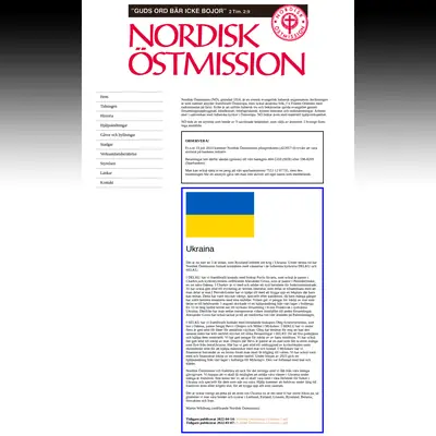 Nordisk Östmission startsida 2026