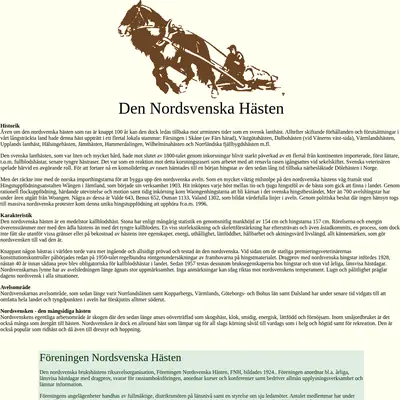 Tidningen Nordsvenska Hästen startsida 2002