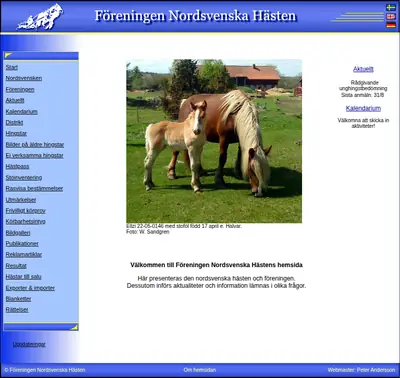 Tidningen Nordsvenska Hästen startsida 2010