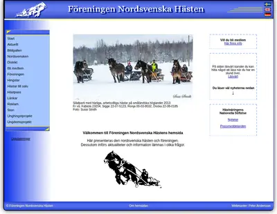 Tidningen Nordsvenska Hästen startsida 2014