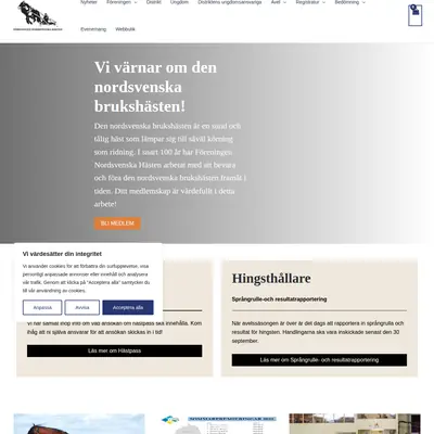 Tidningen Nordsvenska Hästen startsida 2025