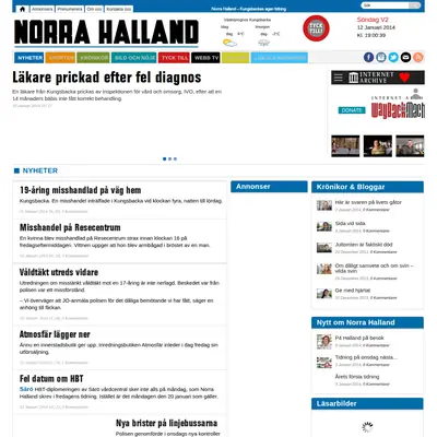 norrahalland.se startsida 2014