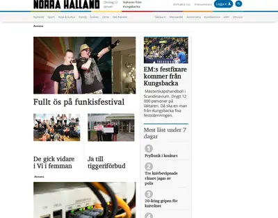 norrahalland.se startsida 2020