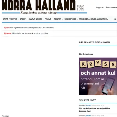 norrahalland.se startsida 2024