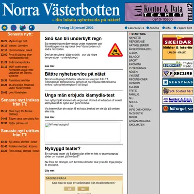 Norran startsida 2002