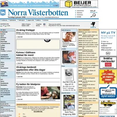Norran startsida 2006