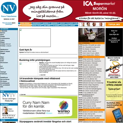Norran startsida 2007