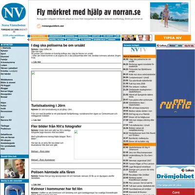 Norran startsida 2008