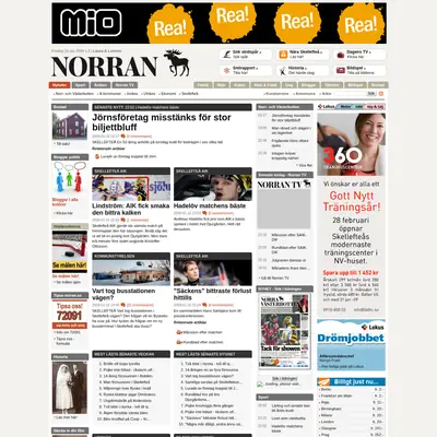 Norran startsida 2009