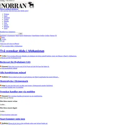 Norran startsida 2010