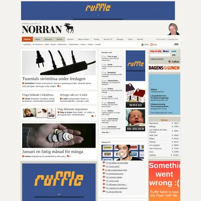 Norran startsida 2011