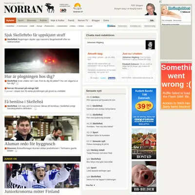 Norran startsida 2012