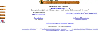 Insikt Norrbotten startsida 1997