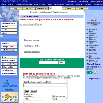 Insikt Norrbotten startsida 2002