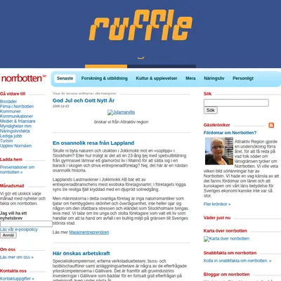 Insikt Norrbotten startsida 2009