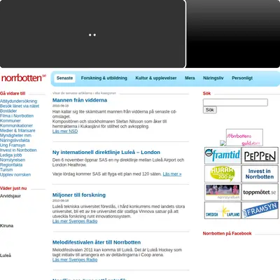 Insikt Norrbotten startsida 2010