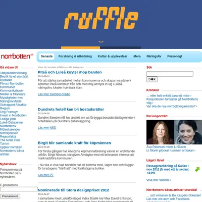 Insikt Norrbotten startsida 2012