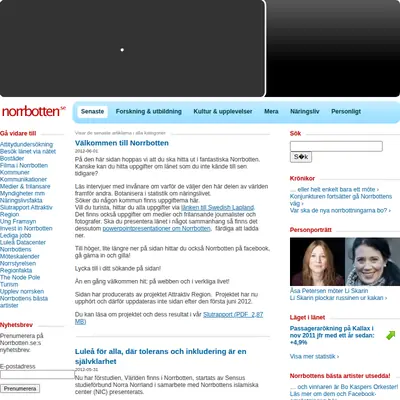 Insikt Norrbotten startsida 2013