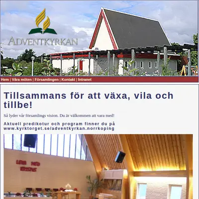 Radio Adventkyrkan Norrköping startsida 2012