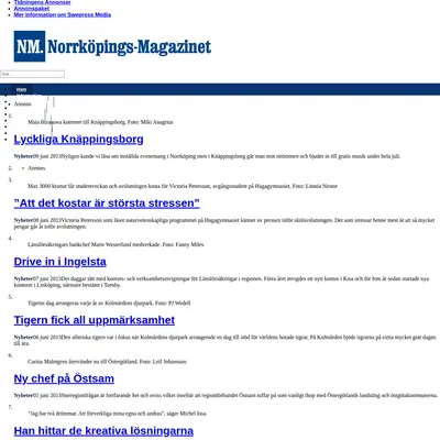 Norrköpings Magazinet startsida 2013