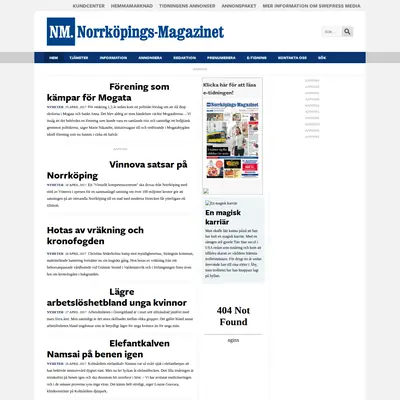 Norrköpings Magazinet startsida 2017