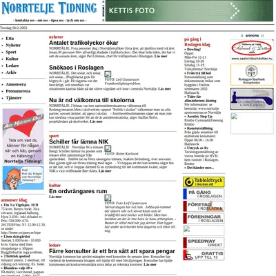 www.norrteljetidning.se startsida 2003