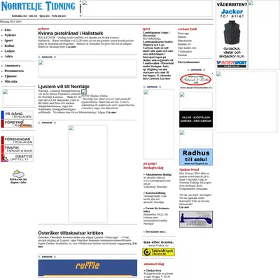 www.norrteljetidning.se startsida 2004
