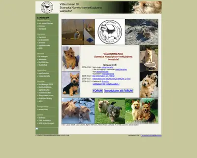 Norwichterrierposten startsida 2008