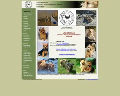 Norwichterrierposten startsida 2009