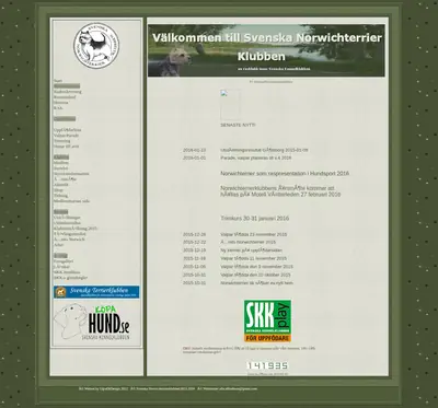 Norwichterrierposten startsida 2016
