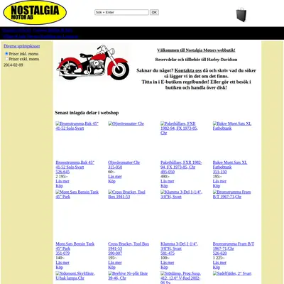 Nostalgia startsida 2014