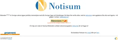 www.notisum.se startsida 1998
