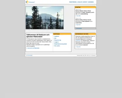 www.notisum.se startsida 2005
