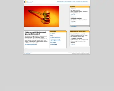 www.notisum.se startsida 2009