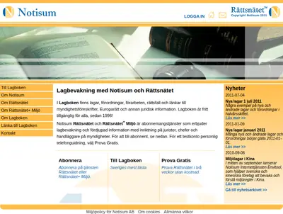 www.notisum.se startsida 2012