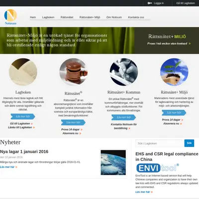 www.notisum.se startsida 2016