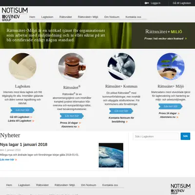 www.notisum.se startsida 2018