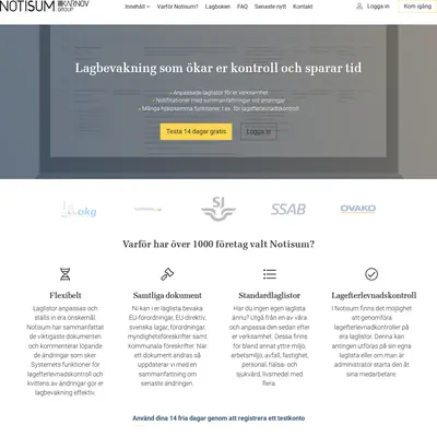 www.notisum.se startsida 2019