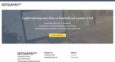 www.notisum.se startsida 2025