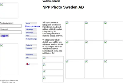 www.npp-photo.se startsida 2006