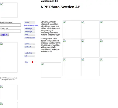 www.npp-photo.se startsida 2007