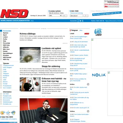 Boden Gratistidning startsida 2006