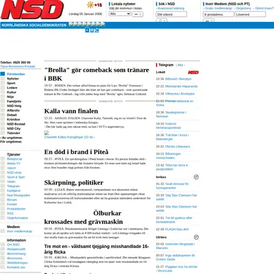 Boden Gratistidning startsida 2008
