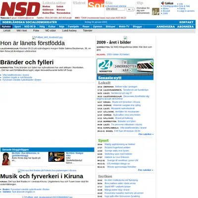 Boden Gratistidning startsida 2010