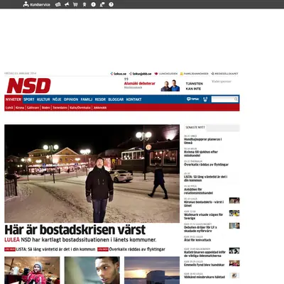 Boden Gratistidning startsida 2014