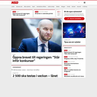 Boden Gratistidning startsida 2020