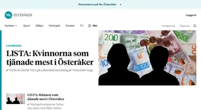 Nuiosteraker.se startsida 2023